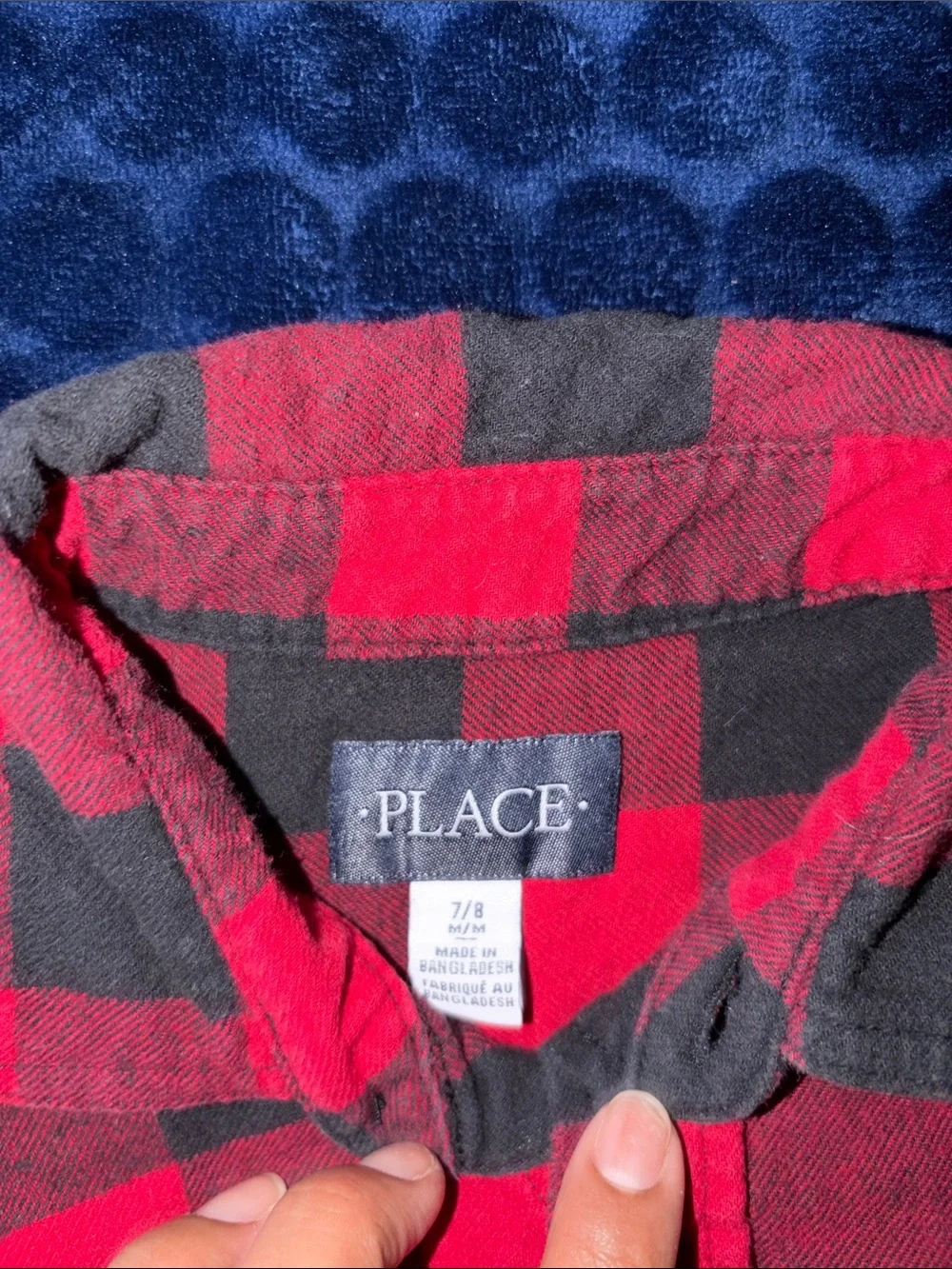 The Children's Place Red and Black Plaid Button-Front Shirt